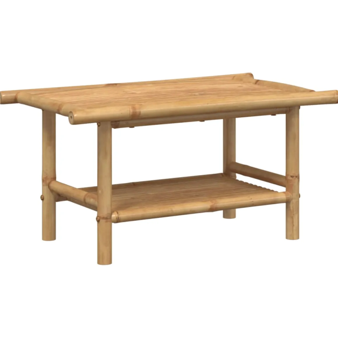 Mesa de centro Dinna estante inferior bambú 35x70x40 cm