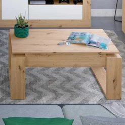 Mesa de centro elevable Urban roble nodi 45-54x105x55 cm