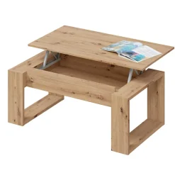Mesa de centro elevable Urban roble nodi 45-54x105x55 cm