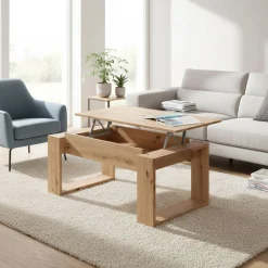 Mesa de centro elevable Urban roble nodi 45-54x105x55 cm