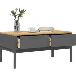 Mesa de centro Floro 2 cajones madera de pino 45x99x55,5 cm