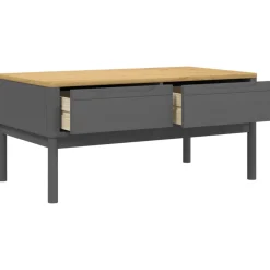 Mesa de centro Floro 2 cajones madera de pino 45x99x55,5 cm