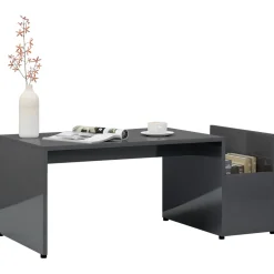 Mesa de centro Formosa con compartimento lateral 35x90x45 cm