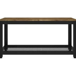 Mesa de centro Gobun con estante inferior 45x90x45 cm