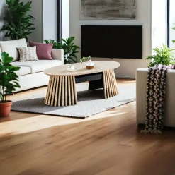 Mesa de centro Grove ovalada elevable nordish 45,5-60,5x120x60 cm