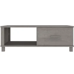 Mesa de centro Hamar cajón + compartimento madera 35x100x55 cm
