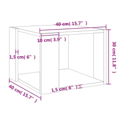 Mesa de centro Kubo estante inferior 30x40x40 cm