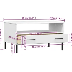 Mesa de centro Oslo 1 cajón 45x85x50 cm