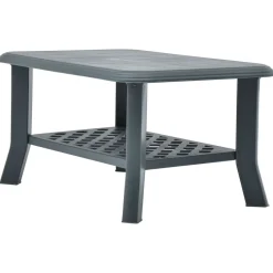 Mesa de centro Polka de exterior con estante inferior 46x90x60 cm