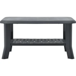 Mesa de centro Polka de exterior con estante inferior 46x90x60 cm