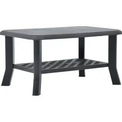 Mesa de centro Polka de exterior con estante inferior 46x90x60 cm