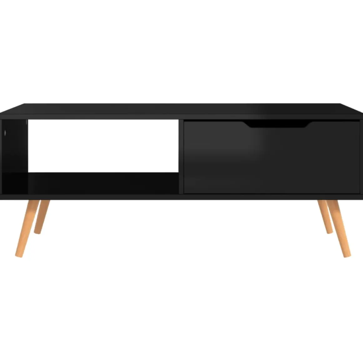 Mesa de centro Ronela 1 cajón diseño nórdico 43x100x49,5 cm