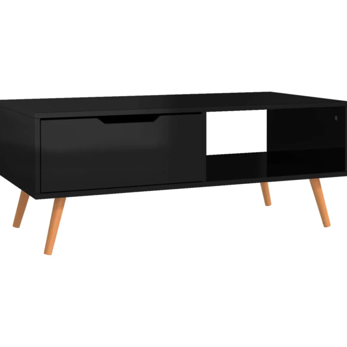 Mesa de centro Ronela 1 cajón diseño nórdico 43x100x49,5 cm