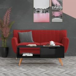 Mesa de centro Ronela 1 cajón diseño nórdico 43x100x49,5 cm