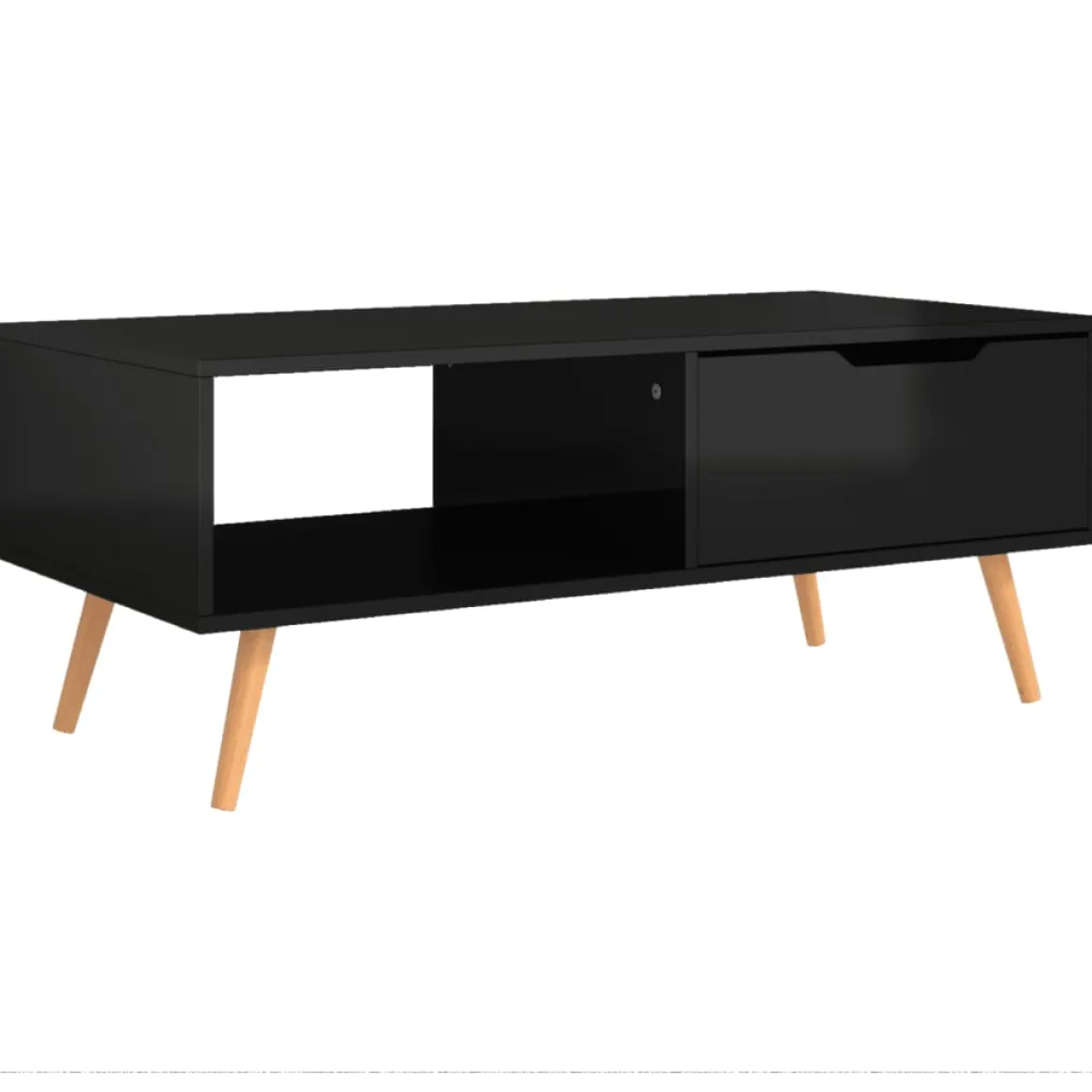 Mesa de centro Ronela 1 cajón diseño nórdico 43x100x49,5 cm