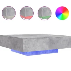 Mesa de centro Ross con luces LED 31x100x100 cm