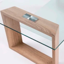 Mesa de centro Tara cristal cambria 43x110x70 cm
