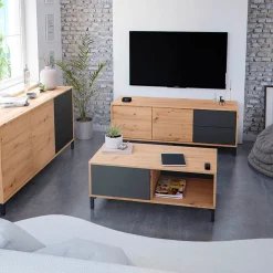 Mesa de centro Urban Plus rectangular 2 módulos 40x100x50 cm