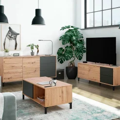 Mesa de centro Urban Plus rectangular 2 módulos 40x100x50 cm