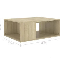 Mesa de centro Veha 2 compartimentos 33x90x67 cm