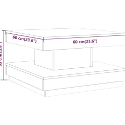 Mesa de centro Virea diseño cuadrado 35x60x60 cm