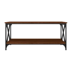 Mesa de centro Yuzu rectangular estante inferior 45x100x50 cm