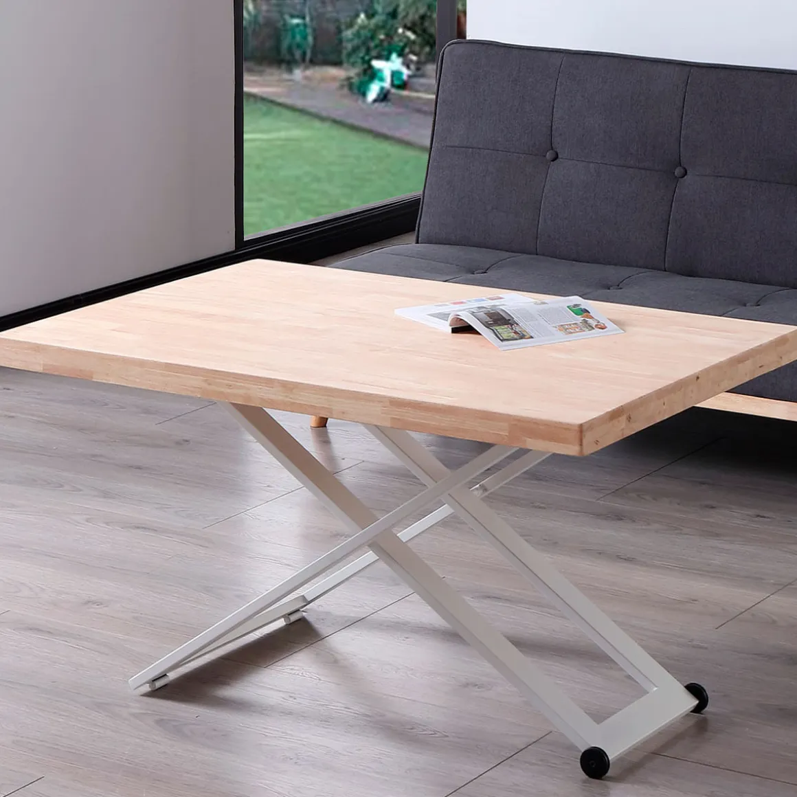 Mesa de centro Zoe elevable con tapa regular 49-76x120x80 cm
