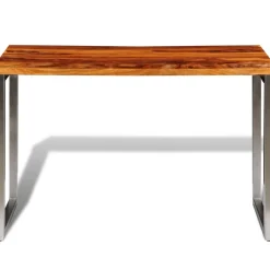 Mesa de comedor Almarza rectangular madera de sheesham natural 76x115x55 cm