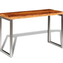 Mesa de comedor Almarza rectangular madera de sheesham natural 76x115x55 cm