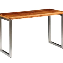 Mesa de comedor Almarza rectangular madera de sheesham natural 76x115x55 cm