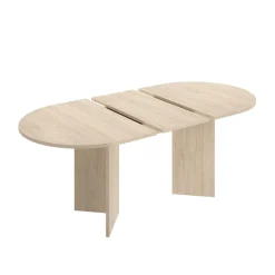 Mesa de comedor Bari diseño extensible natural 76,3x140x90 cm