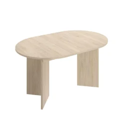 Mesa de comedor Bari diseño extensible natural 76,3x140x90 cm