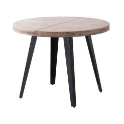 Mesa de comedor Berg extensible diseño redondo 76x120-160-200x120 cm