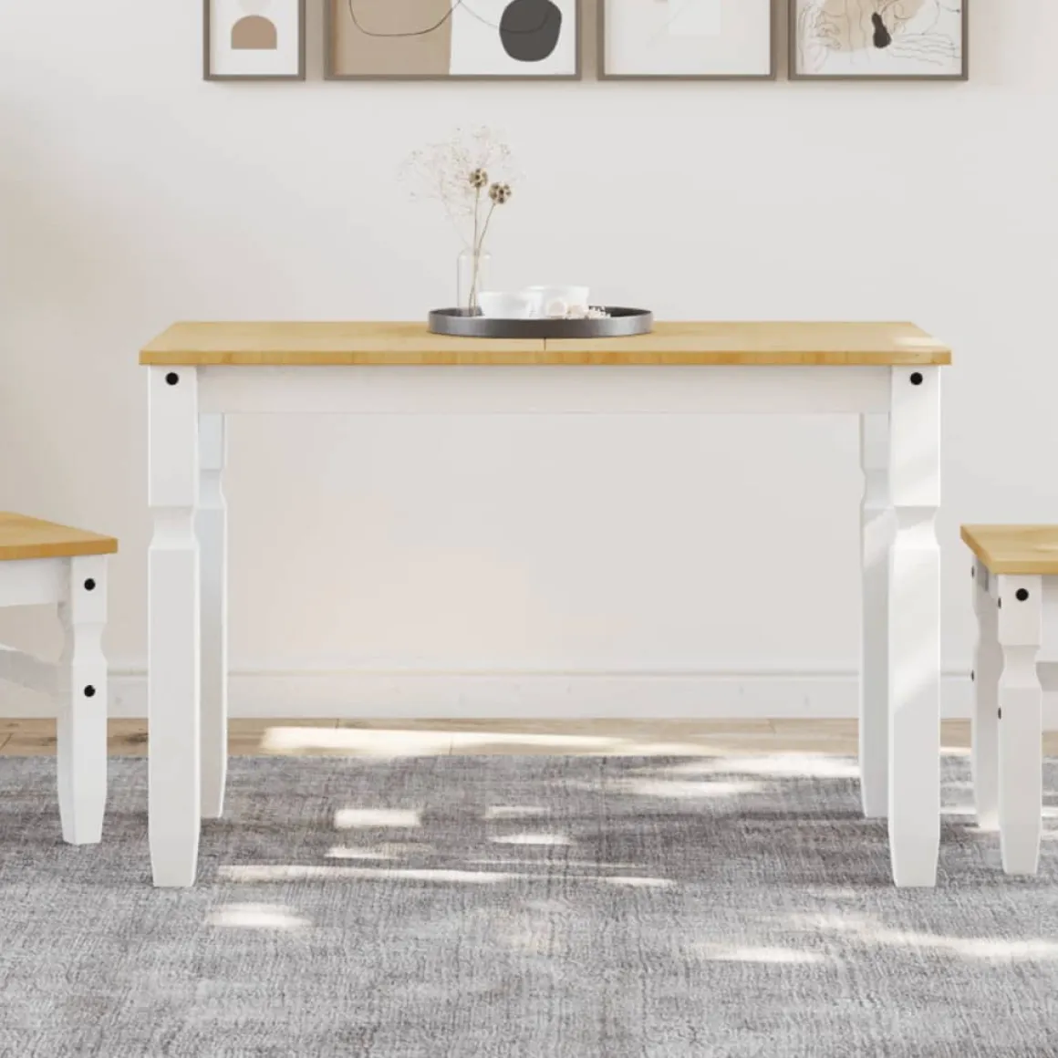 Mesa de comedor Corona madera de pino 75x112x60 cm