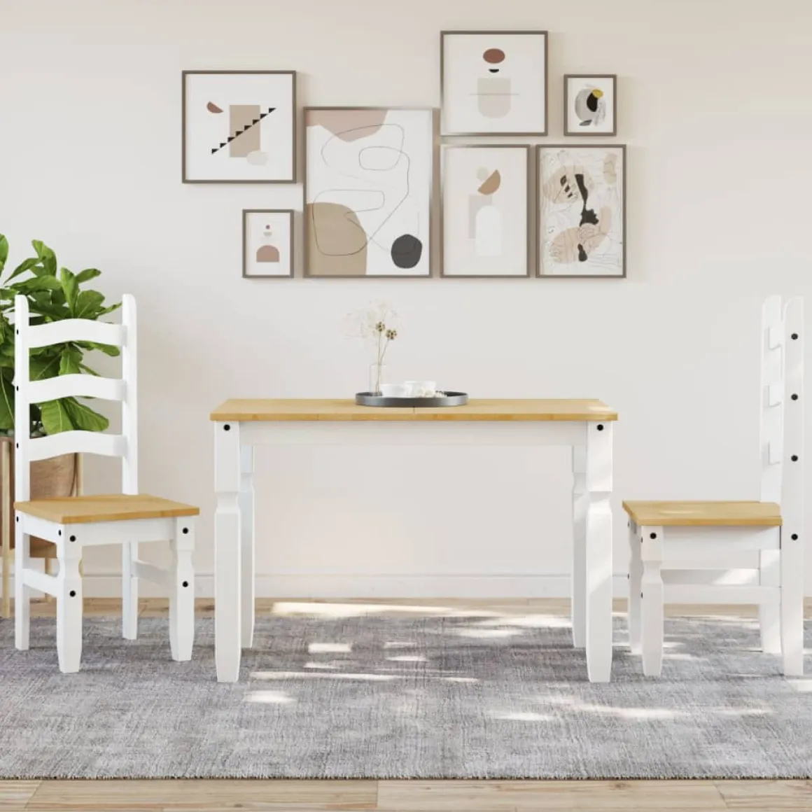 Mesa de comedor Corona madera de pino 75x112x60 cm