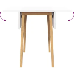 Mesa de comedor Dona 2 alas abatibles 75x90x45-90 cm