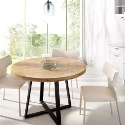 Mesa de comedor Duna redonda nordic/negro Ø120x75 cm