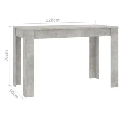 Mesa de comedor Elba rectangular 76x120x60 cm