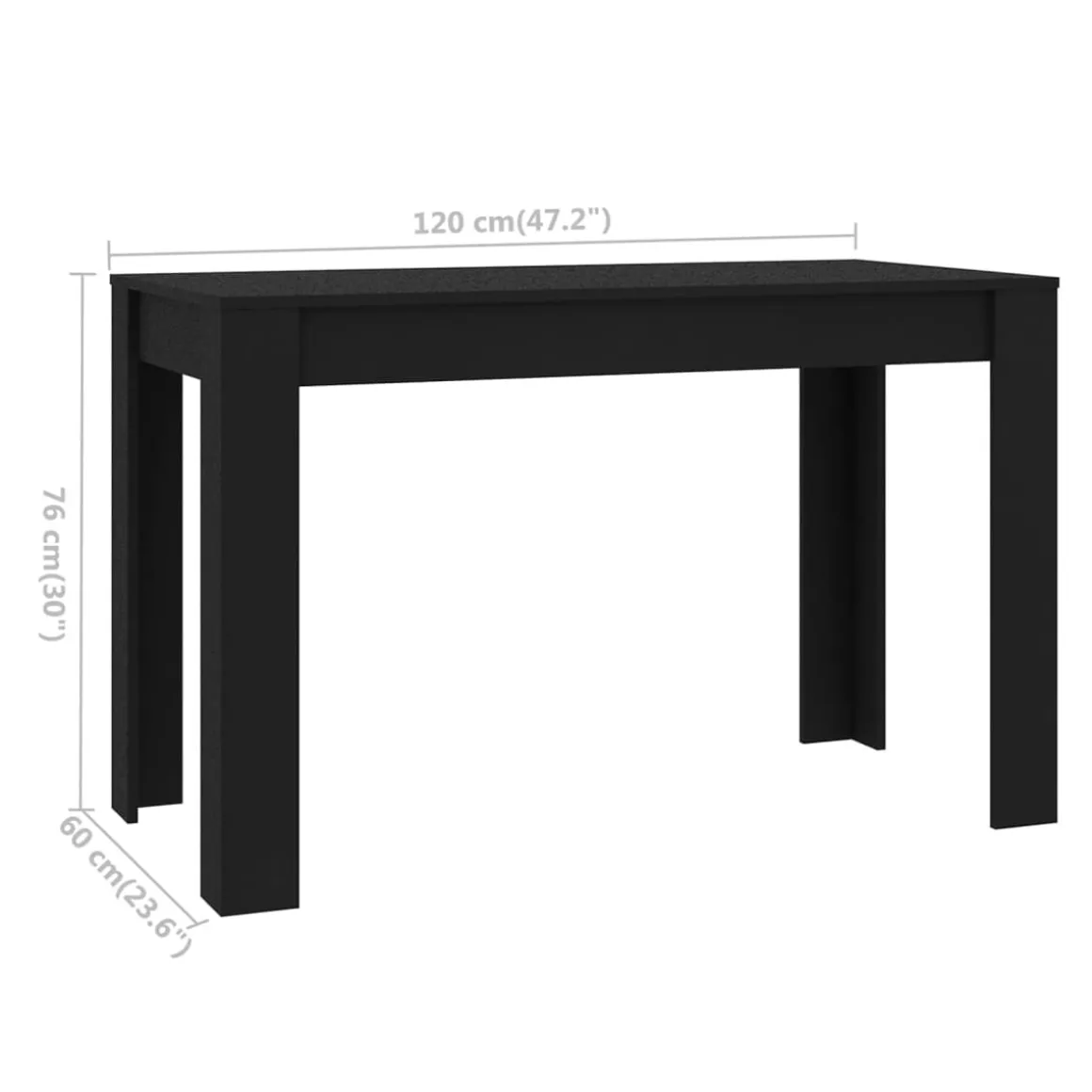 Mesa de comedor Elba rectangular 76x120x60 cm