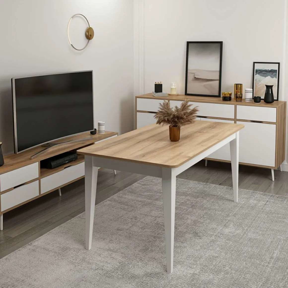 Mesa de comedor Elina extensible 76x160-200x80 cm