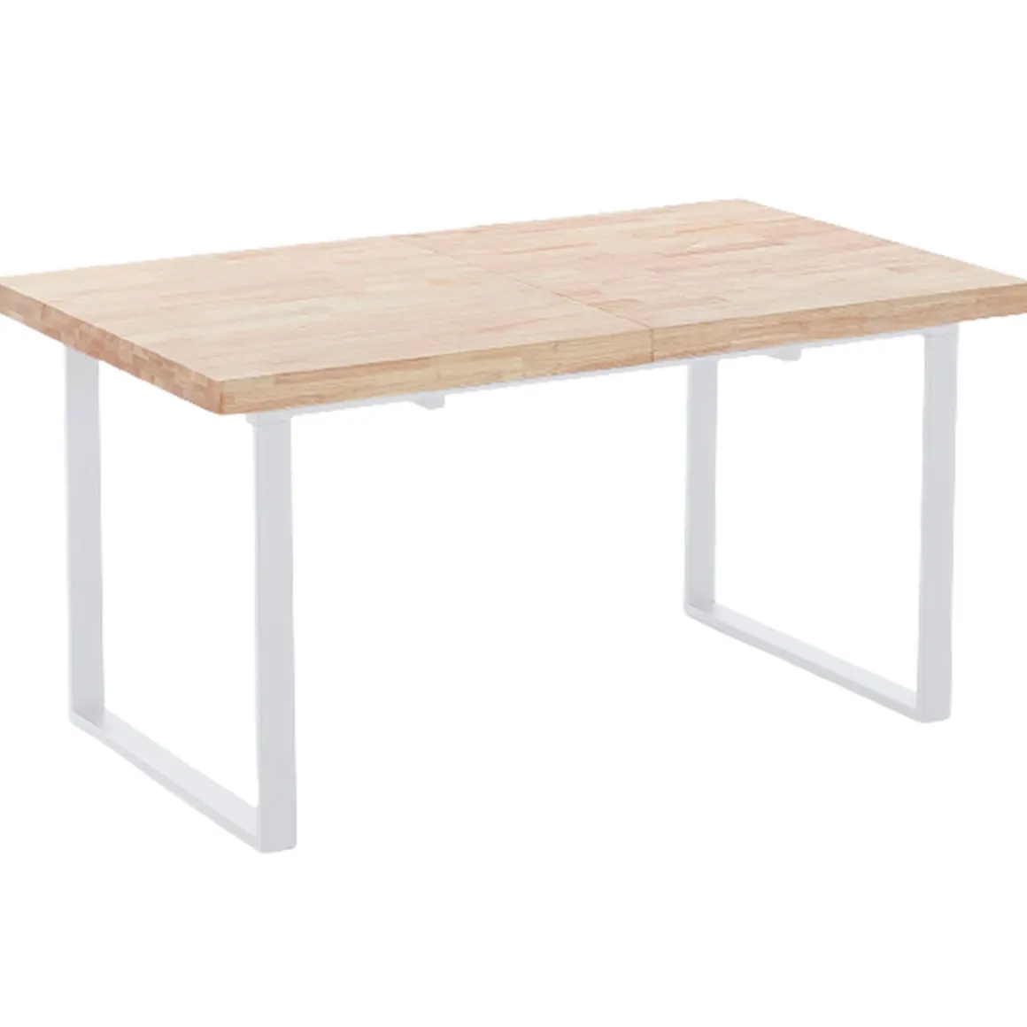 Mesa de comedor extensible Natural 76x140-180x80 cm