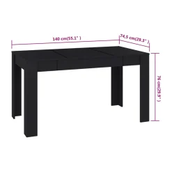 Mesa de comedor fija Cora 76x140x74,5 cm