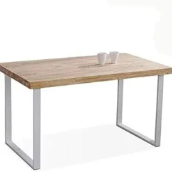Mesa de comedor fija natural roble Nordish 80x140x76,5 cm