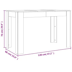 Mesa de comedor Granada rectangular 76x120x60 cm