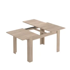 Mesa de comedor Kendra extensible roble canadian 78x140-190x90 cm