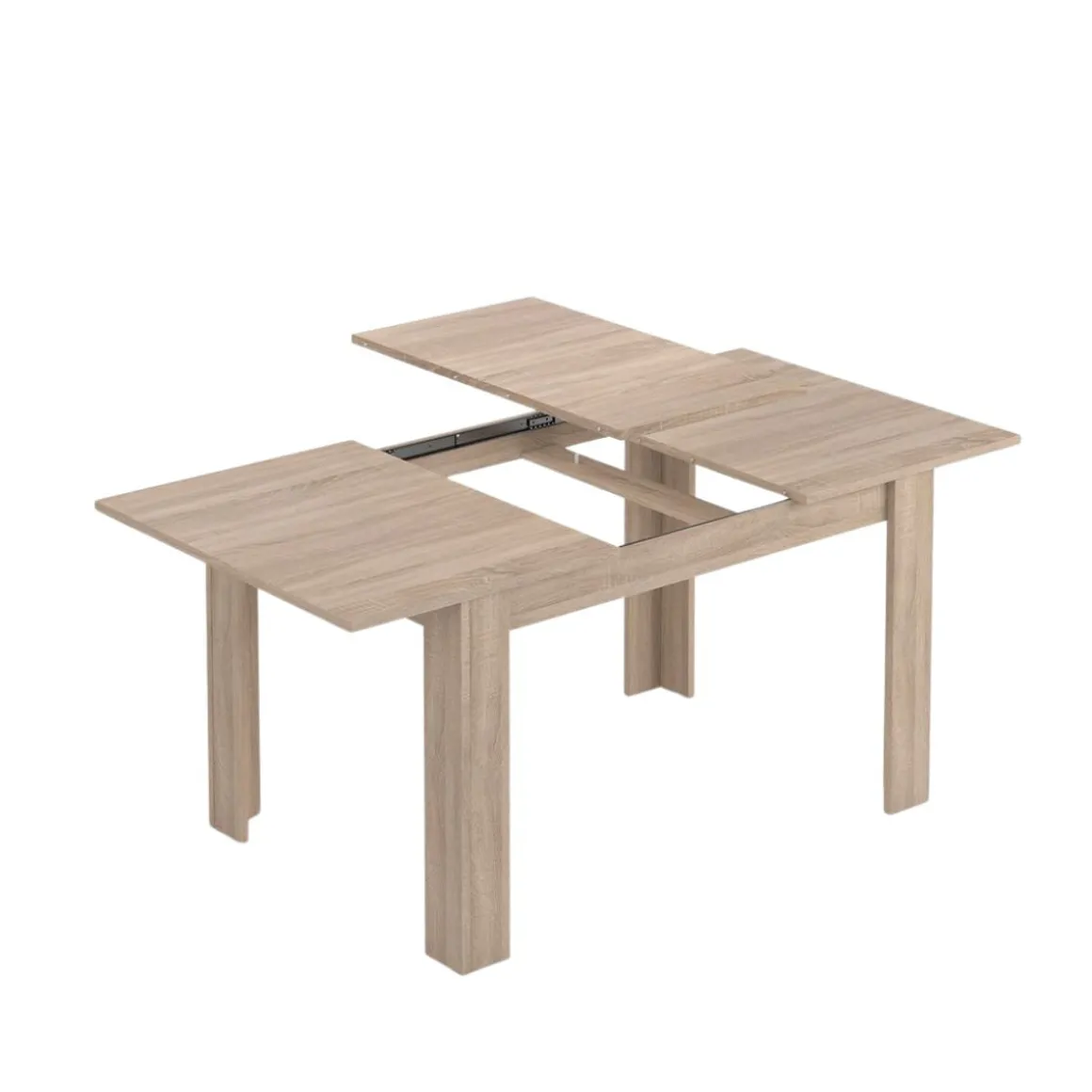 Mesa de comedor Kendra extensible roble canadian 78x140-190x90 cm