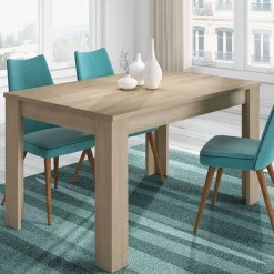 Mesa de comedor Kendra extensible roble canadian 78x140-190x90 cm