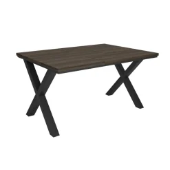 Mesa de comedor Kroma diseño fijo patas en X 74x140x90 cm