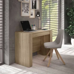 Mesa de comedor Malvin 5 posiciones roble 78x51-237x90 cm