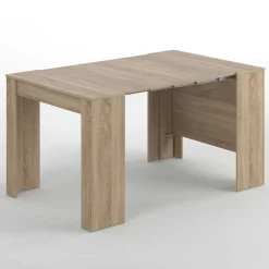 Mesa de comedor Malvin 5 posiciones roble 78x51-237x90 cm